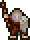 Squidkid wearing a white fur cloak, and wooden staff