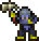 kirby wearing mirthil helmet, mirthil platemail, executioners gauntlets and grives, great war hammer of crushing and rings of des